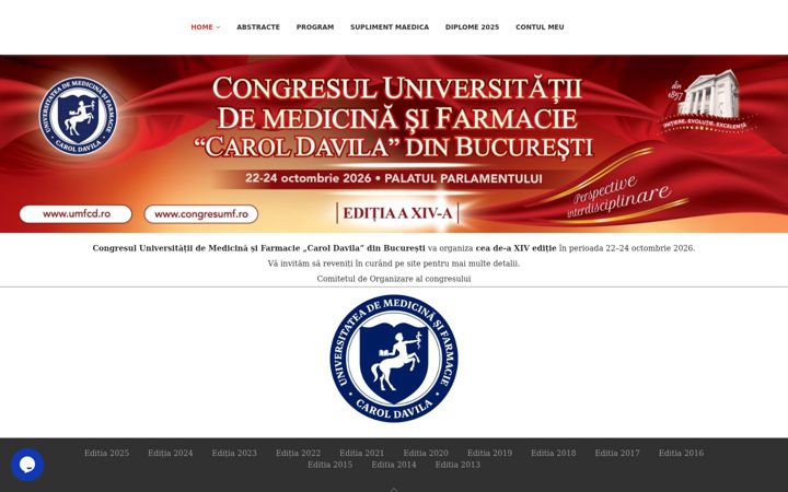 Screenshot of congresumf.ro