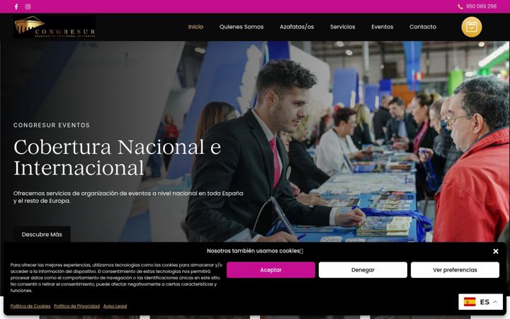 Screenshot von congresureventos.es