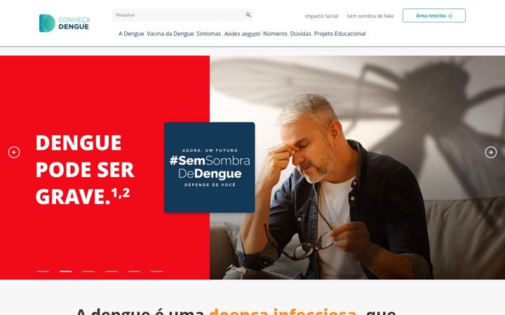 Screenshot of conhecadengue.com.br
