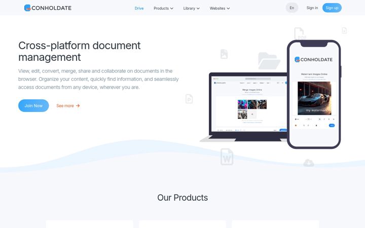 Screenshot of conholdate.app