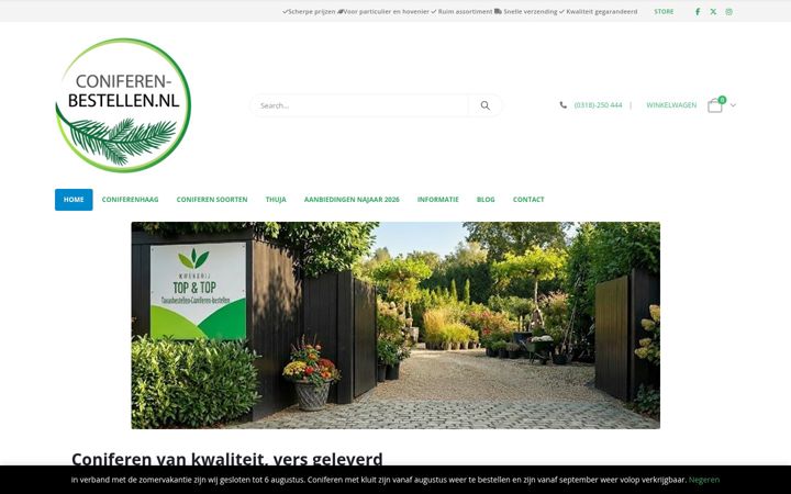 Screenshot von coniferen-bestellen.nl