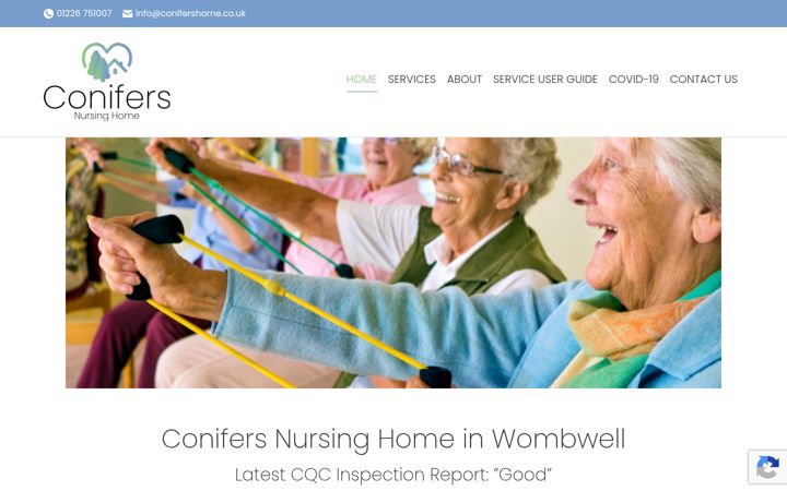 Screenshot of conifershome.co.uk