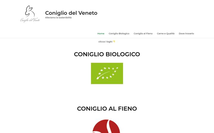 Captură de ecran a conigliodelveneto.it