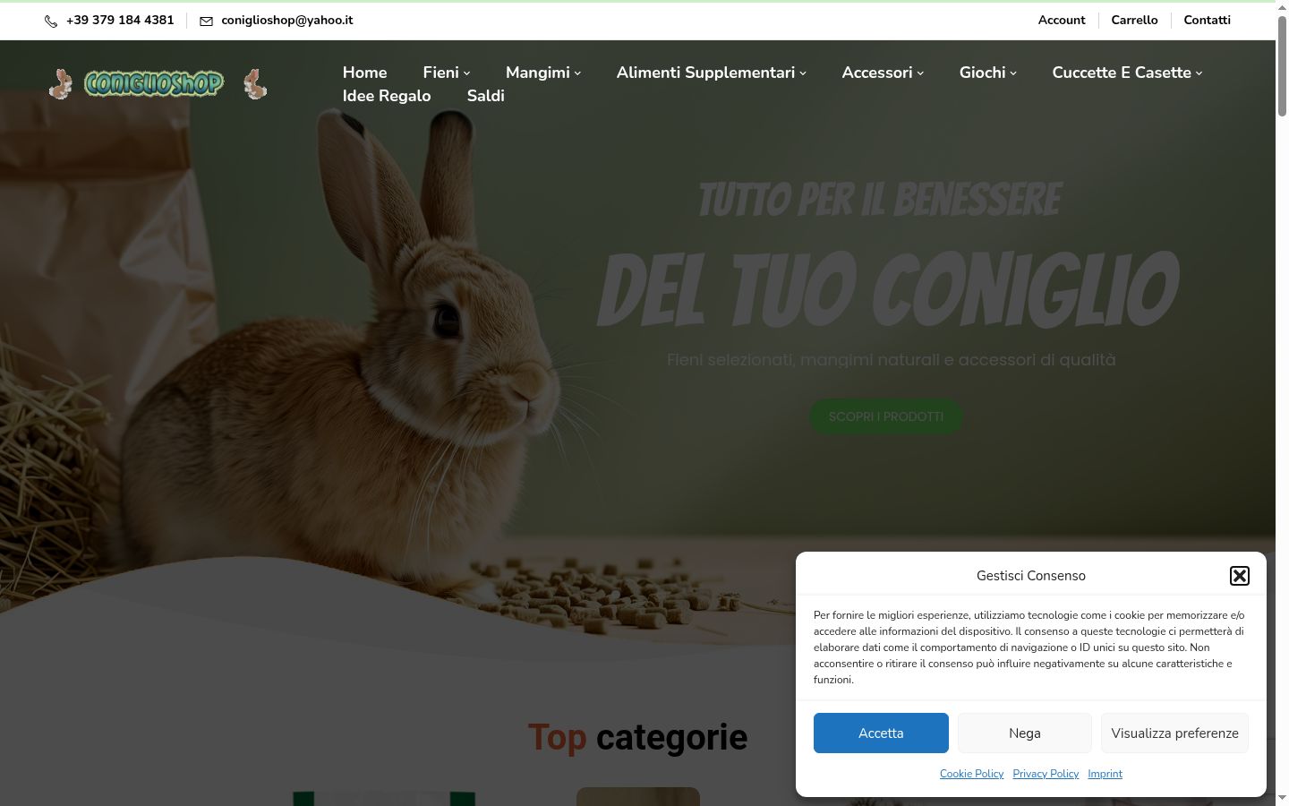 Screenshot van de toestemmingsbanner zoals getoond vóór enige interactie