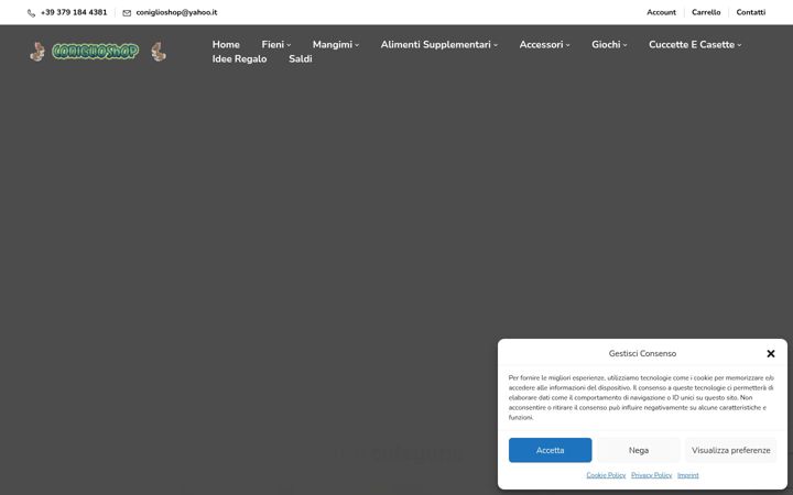 Screenshot of coniglioshop.it