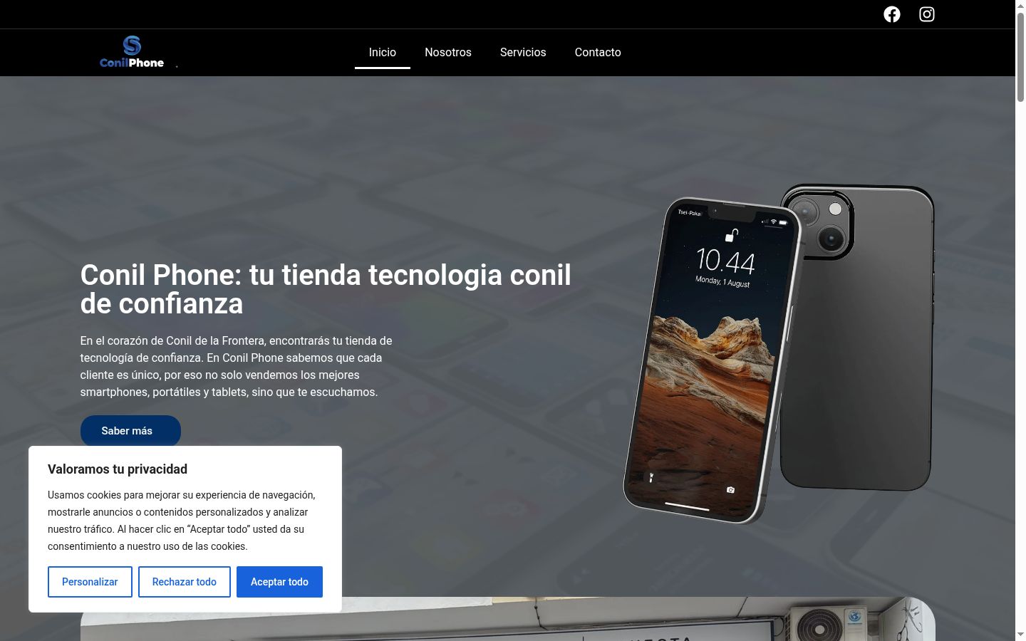 Screenshot del banner di consenso mostrato prima di qualsiasi interazione