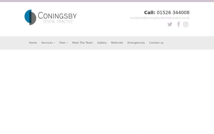 Screenshot of coningsbydentalpractice.co.uk