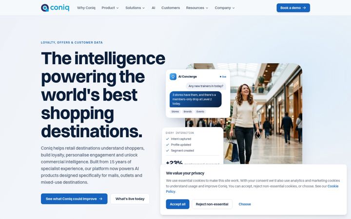 Screenshot of coniq.com