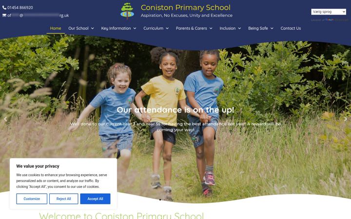 Screenshot of conistonprimary.org.uk