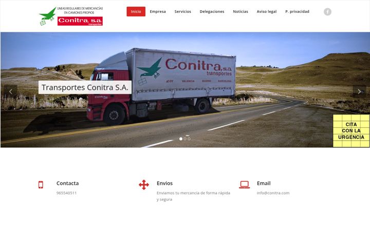 Screenshot of conitra.com