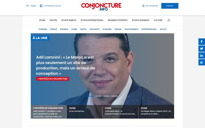 Screenshot of conjoncture.info