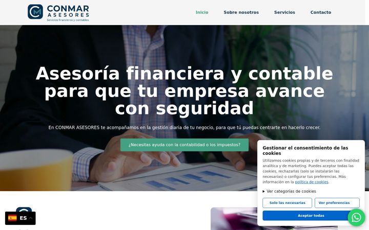 Screenshot of conmarasesores.com
