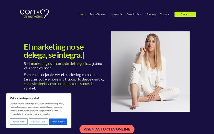 Screenshot von conmdemarketing.es