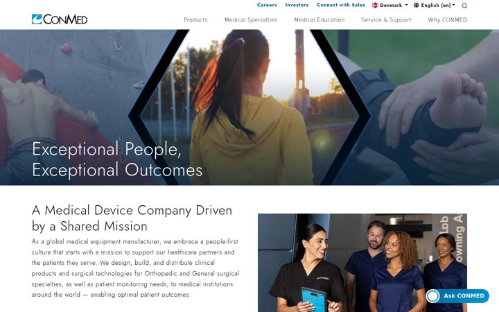 Screenshot of conmed.com