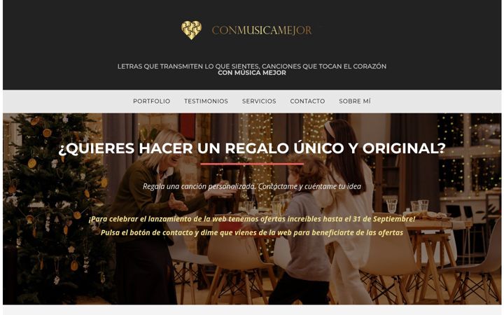 Screenshot of conmusicamejor.com