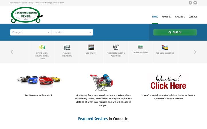 Screenshot of connachtmotoringservices.com