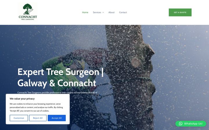 Zrzut ekranu connachttreesurgeons.ie