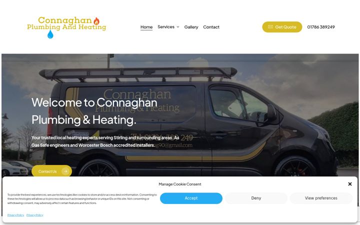 Screenshot of connaghanplumbing.co.uk