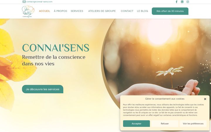 Screenshot of connai-sens.com
