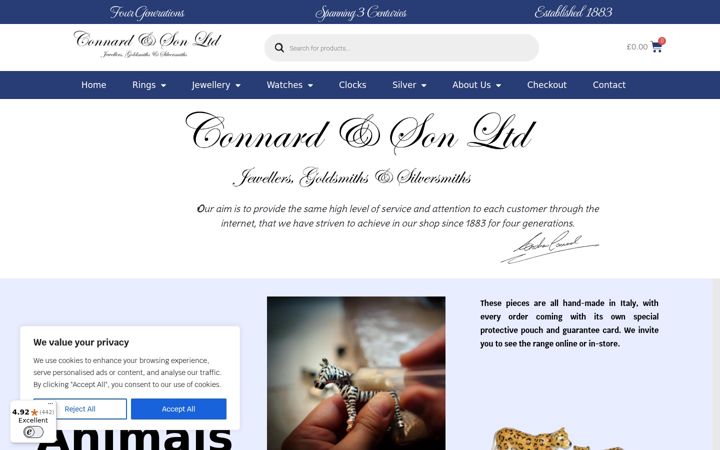 Screenshot van connards.co.uk
