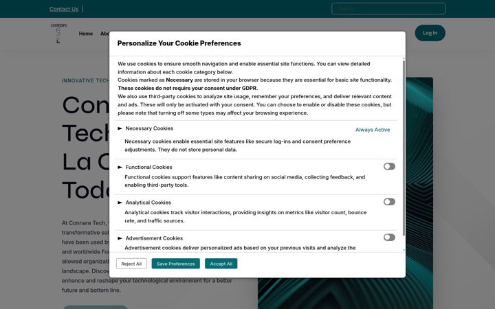 Screenshot of connaretech.com