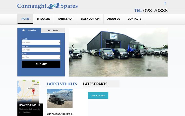 Screenshot of connaught4x4spares.com