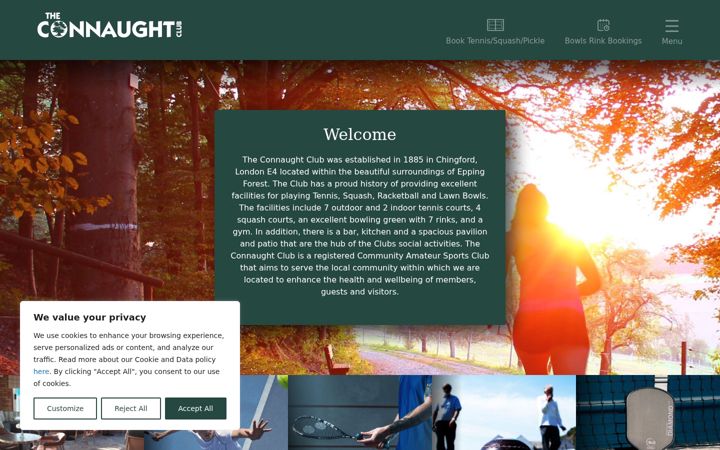 Screenshot of connaughtclub.co.uk