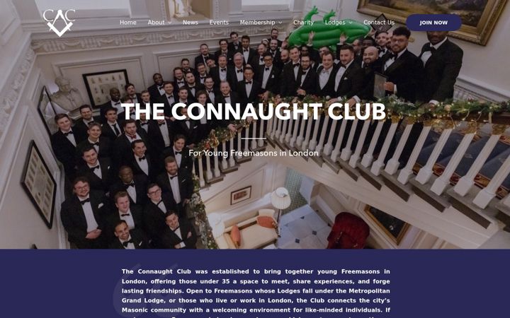 Екранна снимка на connaughtclub.org