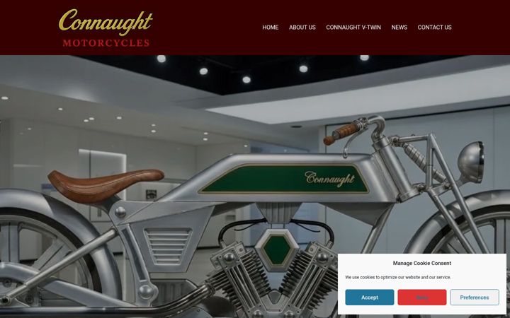 Screenshot of connaughtmotorcycles.co.uk