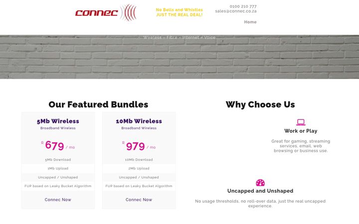 Екранна снимка на connec.co.za