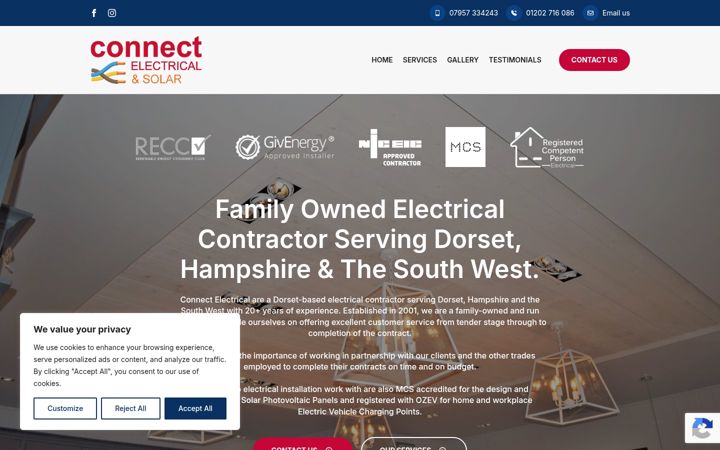 Screenshot of connect-elec.co.uk