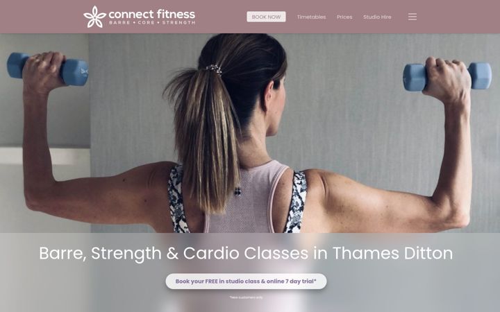 Ekraanipilt saidist connect-fitness.co.uk