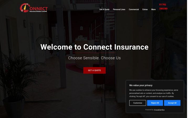 Screenshot of connect-insurance.uk