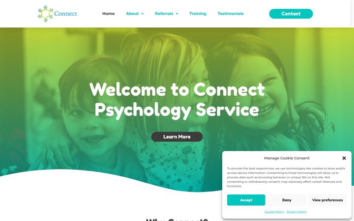 Screenshot of connect-psychology.co.uk