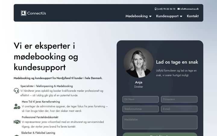 Screenshot of connect-us.dk