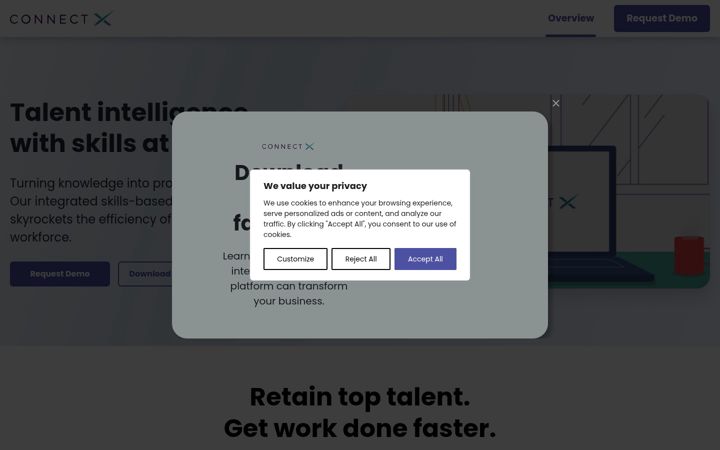 Screenshot of connect-x.io