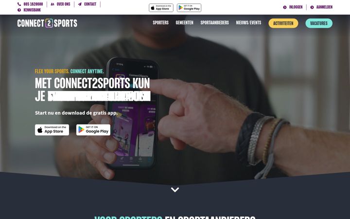 Screenshot of connect2sports.com