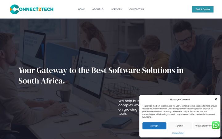 Екранна снимка на connect2tech.co.za