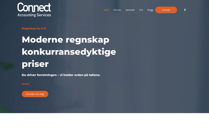 Screenshot of connectaccounting.no