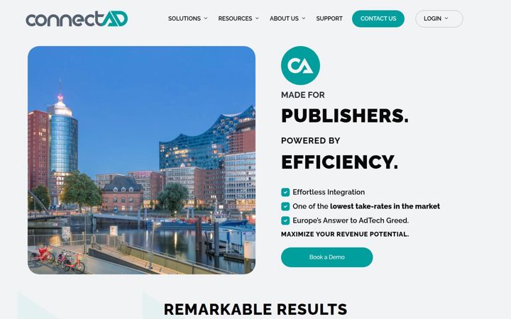 Snimka zaslona za connectad.io