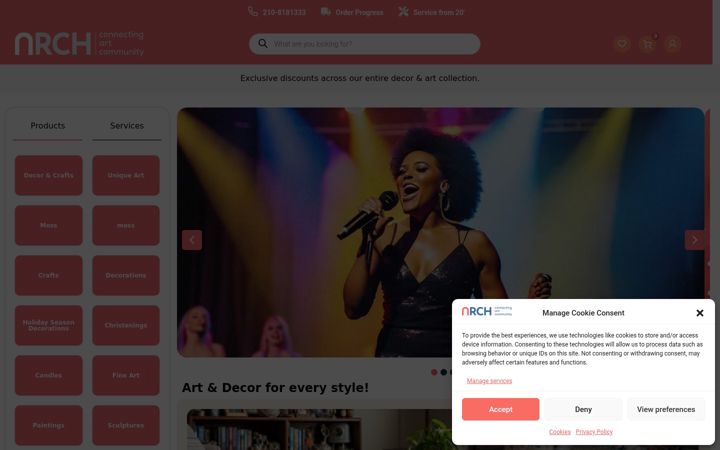 Screenshot van connectart.io
