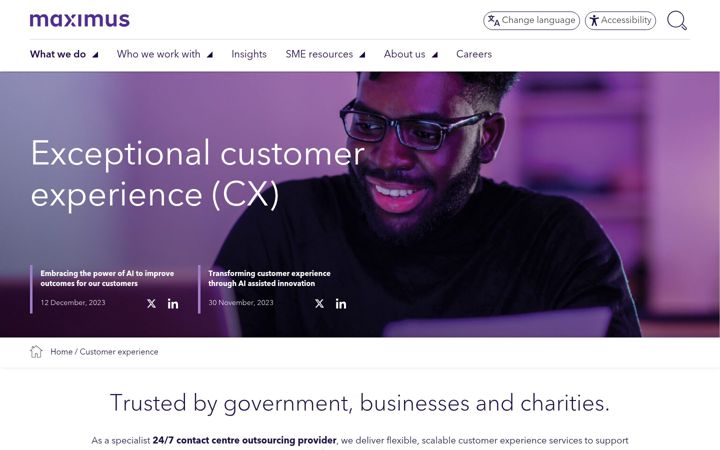 Screenshot of connectassist.co.uk