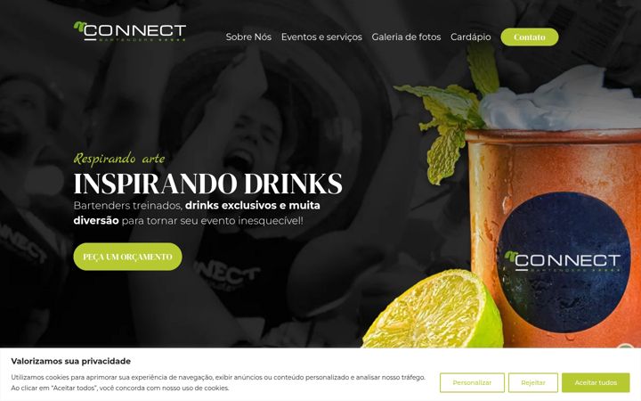 Screenshot of connectbartenders.com.br