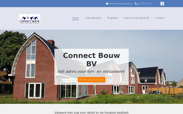 Screenshot of connectbouwbv.nl