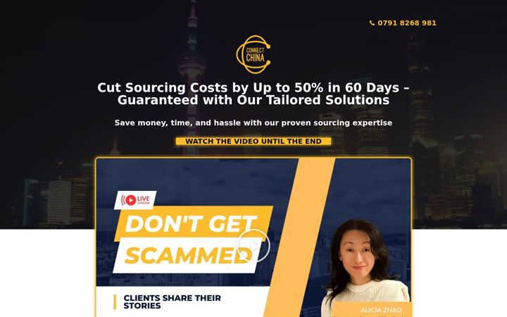 Screenshot of connectchinatrade.com