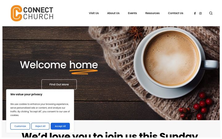 Ekrānuzņēmums no connectchurch.org.uk