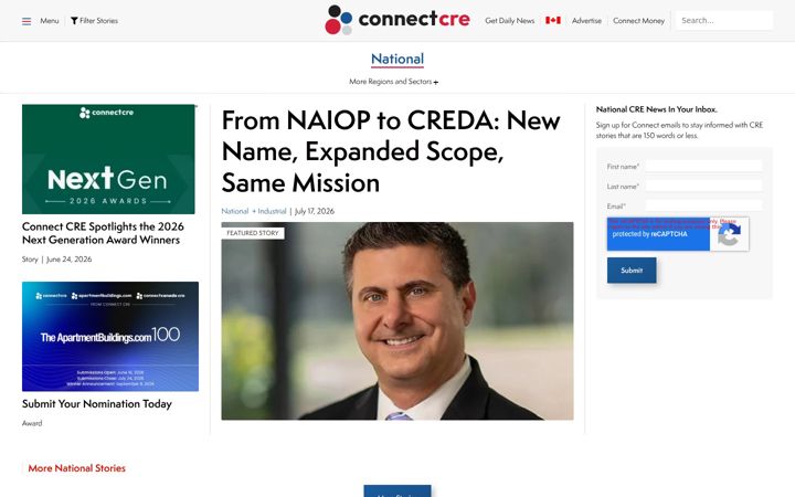 Screenshot of connectcre.com