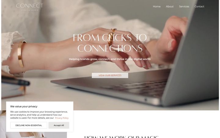 Screenshot of connectcreativestudio.com