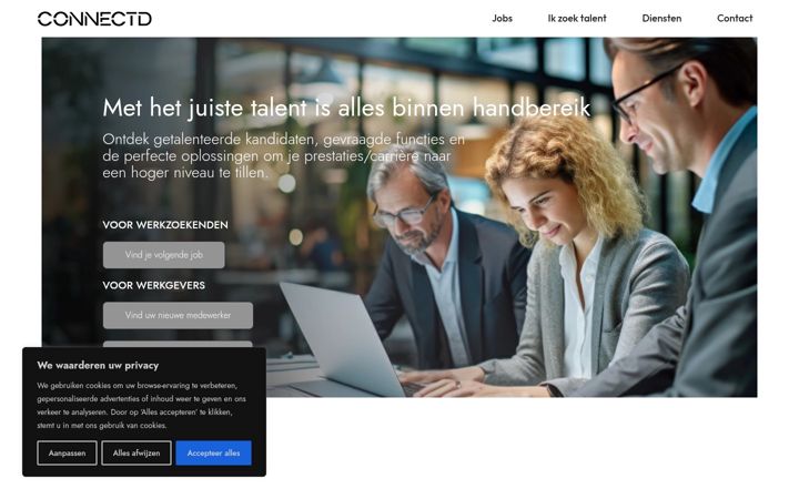 Screenshot of connectd.be