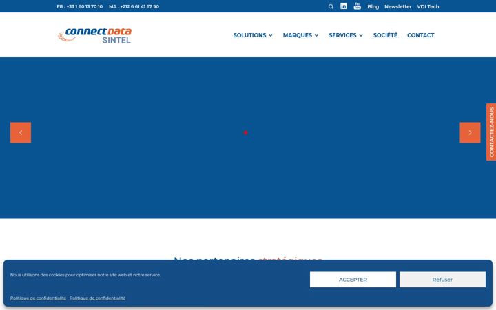 Screenshot von connectdata.fr